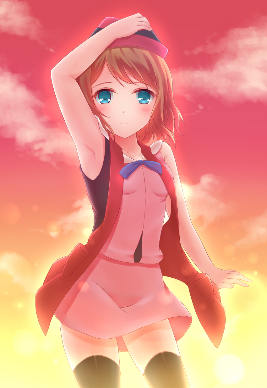 10s, 1girl, absurdres, armpits, bad_id, bad_pixiv_id, blue_eyes, female_focus
