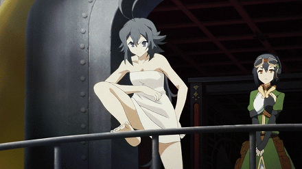 10s, 2girls, angry, animated, animated_gif, barefoot, chaos_dragon, feet