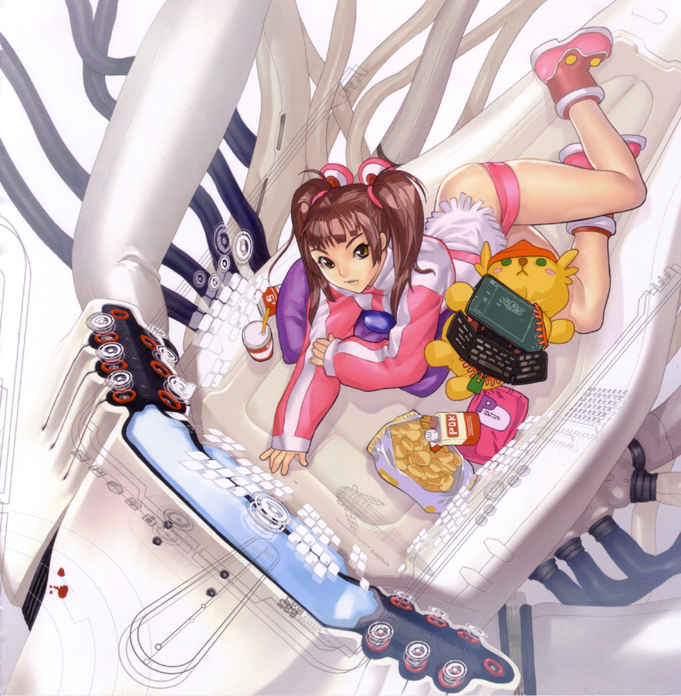 00s, 1girl, amy_(bakuretsu_tenshi), bakuretsu_tenshi, belt, belt_skirt, brown_eyes, brown_hair