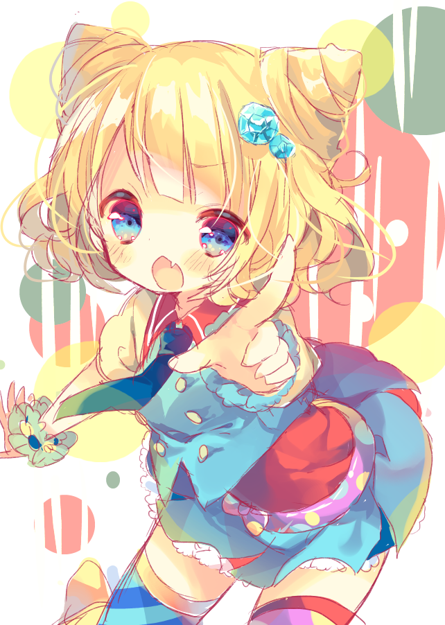 1girl, :o, bad_id, bad_pixiv_id, blonde_hair, blue_eyes, blush, chestnut_mouth
