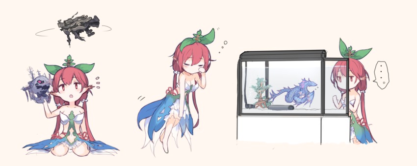 ..., 10s, 1girl, :o, ^^^, bare_shoulders, barefoot, blush