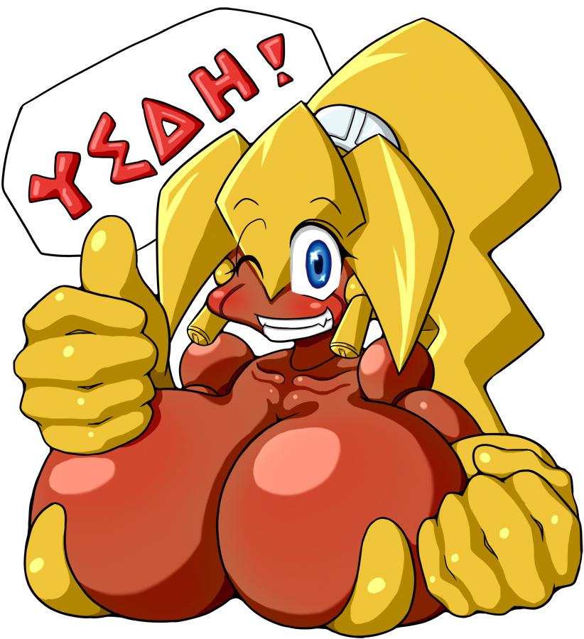 1girl, blue_eyes, blush, breasts, cleavage, dark-skinned_female, dark_skin, female_focus