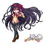 10s, 1girl, akemi_homura, black_hair, black_pantyhose, earrings, female_focus, full_body