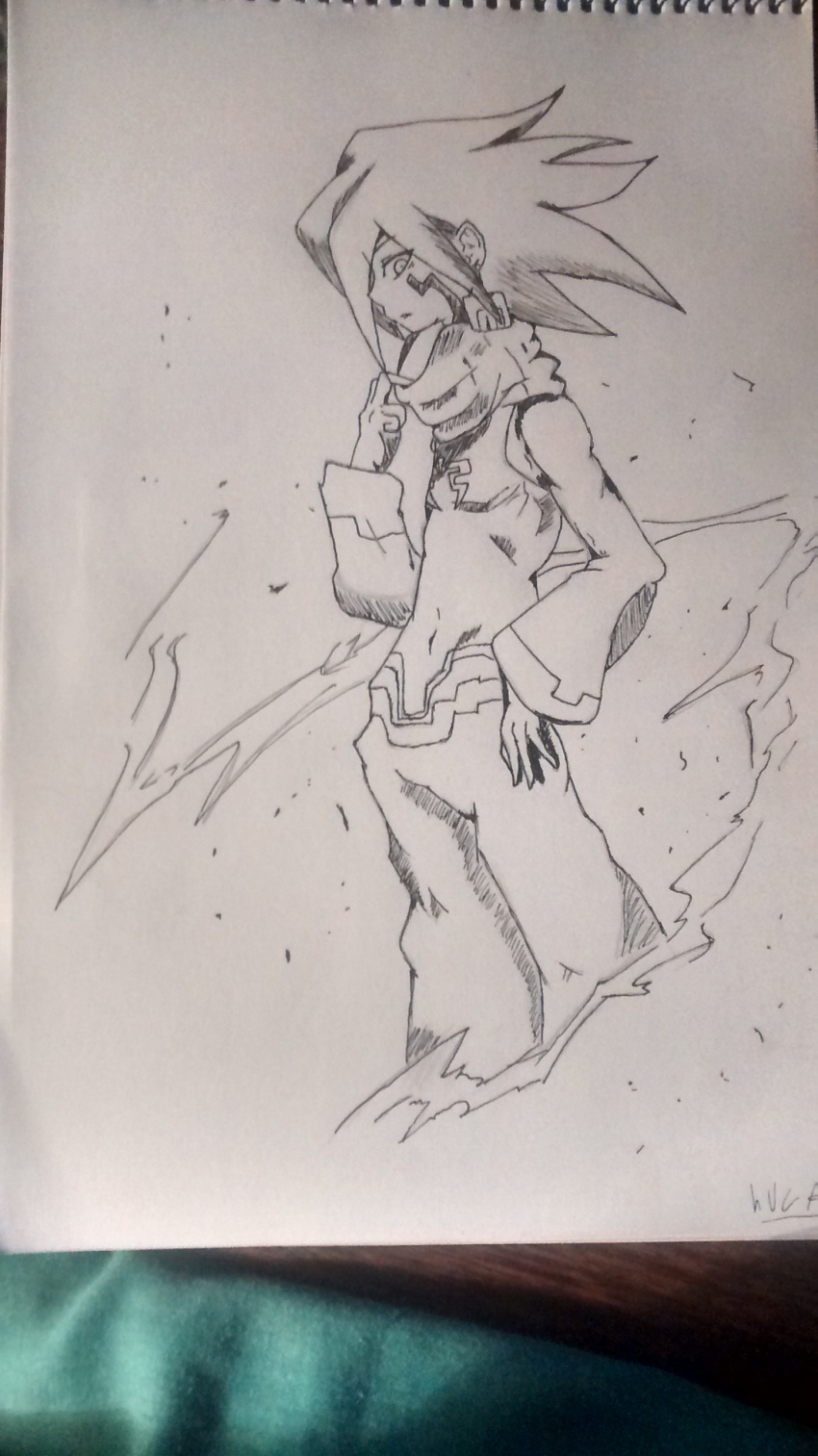 00s, 1boy, absurdres, highres, male_focus, mega_man_(series), mega_man_star_force_(series), monochrome