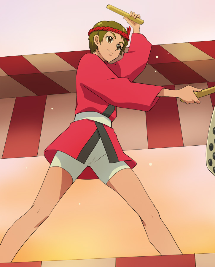 1girl, azuma_seira, bike_shorts, brown_eyes, brown_hair, cameltoe, dark-skinned_female, dark_skin