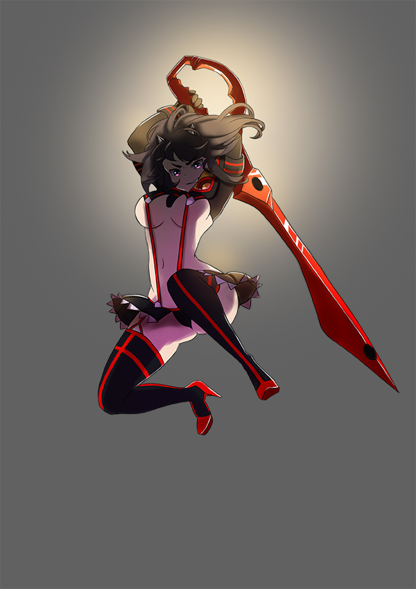 10s, 1girl, arms_up, backlighting, black_boots, black_hair, black_thighhighs, boots