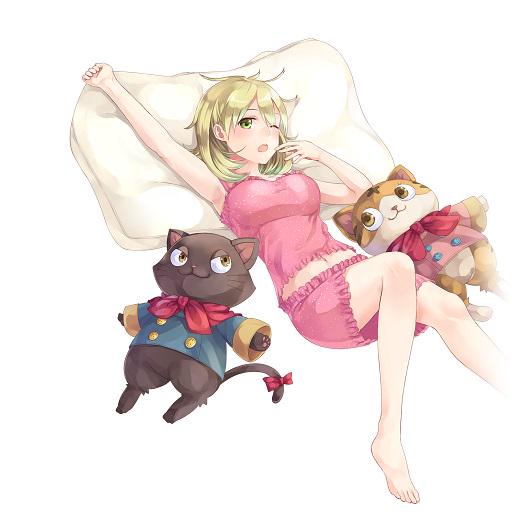 1girl, aranya_(atelier), atelier_(series), atelier_rorona, blonde_hair, blush, border, doll