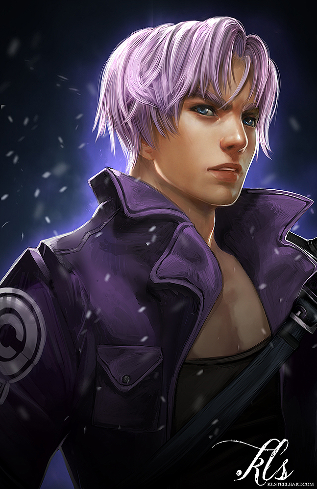 1boy, bad_id, bad_tumblr_id, blue_eyes, curtained_hair, dragon_ball, dragonball_z, gradient_background