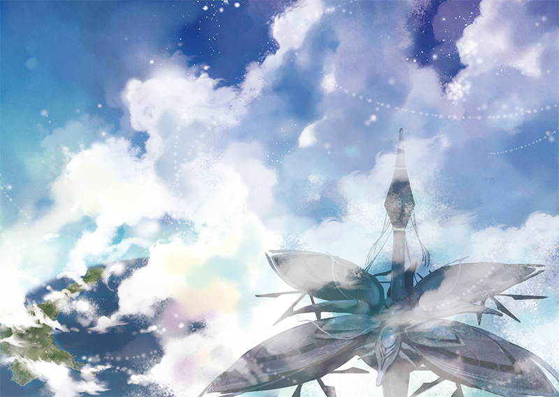 10s, aldnoah.zero, bad_id, bad_pixiv_id, cloud, cloudy_sky, day, earth_(planet)