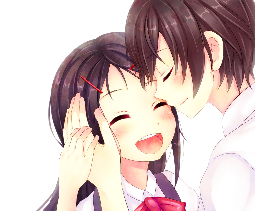 10s, 1boy, 1girl, black_hair, brother_and_sister, charlotte_(anime), long_hair, otosaka_ayumi