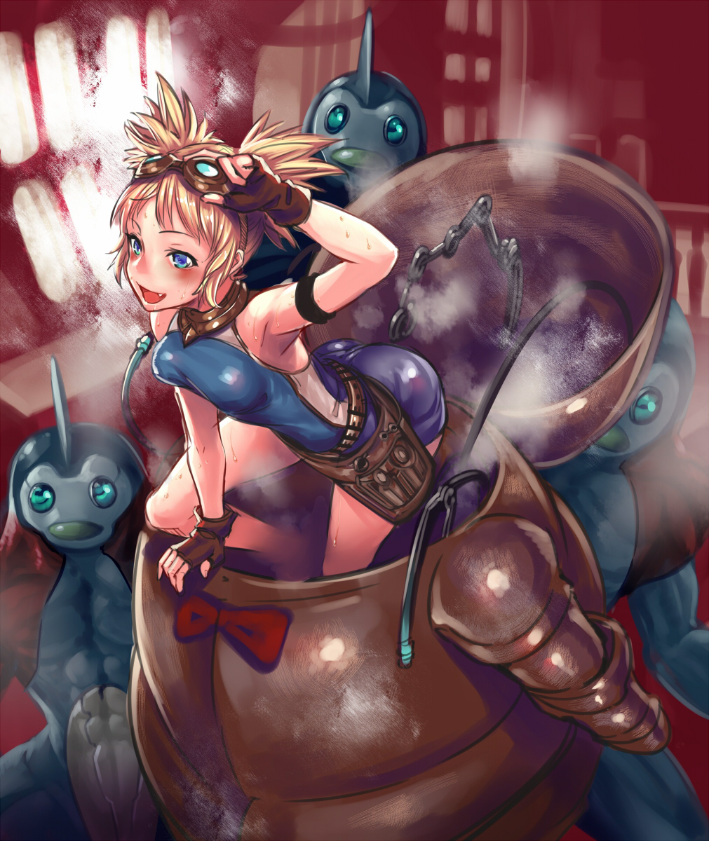 10s, 1girl, abs, animal_costume, bare_shoulders, bird, blonde_hair, blue_eyes