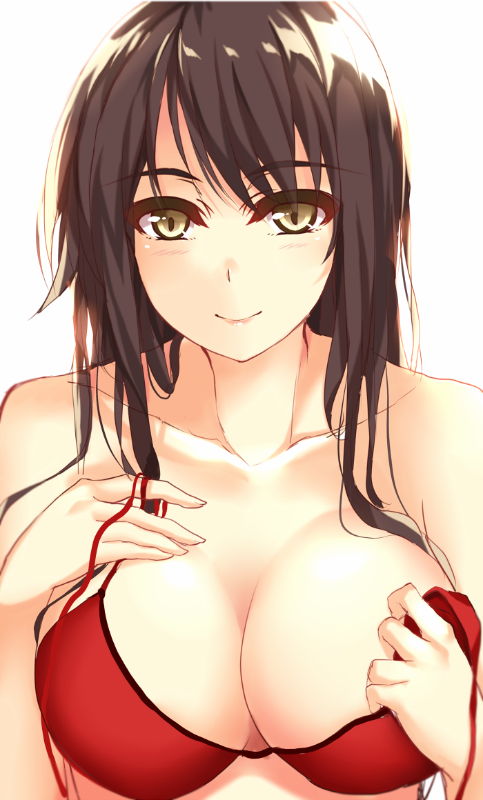 10s, 1girl, akagi_(kancolle), bad_id, bad_pixiv_id, bikini, blush, breasts