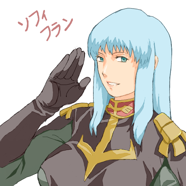 1girl, breasts, female_focus, gloves, gundam, gundam_zeonic_front, kakyoi, long_hair