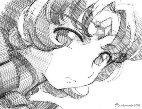 ekuryua, gofu, greyscale, monochrome, seikai_no_senki, sketch, solo, tagme