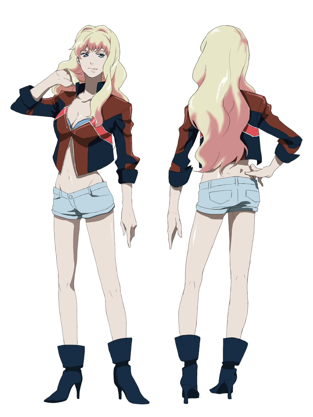 00s, 1girl, bad_id, bad_pixiv_id, blonde_hair, blue_eyes, breasts, cleavage