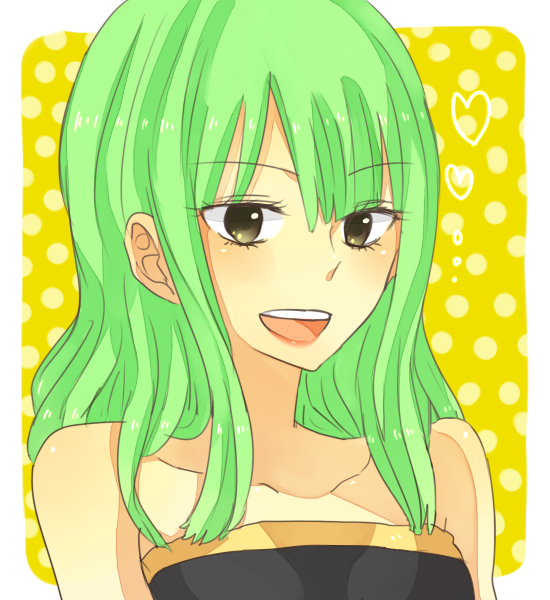 1girl, bisca_mulan, brown_eyes, fairy_tail, female_focus, green_hair, long_hair, looking_at_viewer