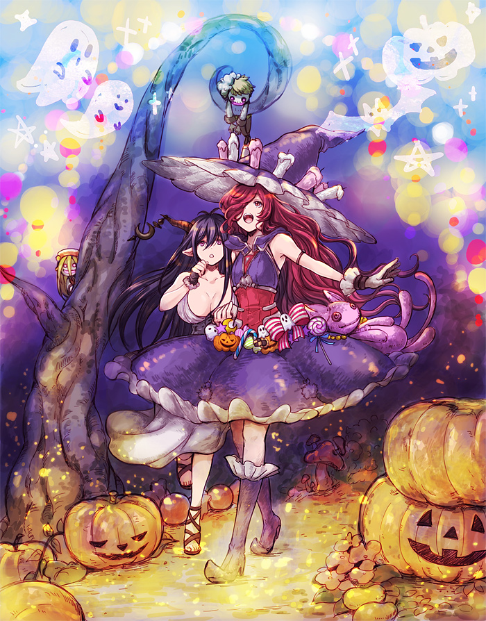 10s, 2girls, :d, :o, anna_(granblue_fantasy), antenna_hair, armlet, bare_shoulders