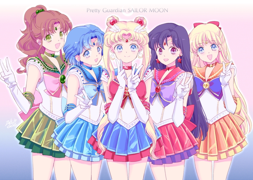 5girls, :d, aino_minako, bad_id, bad_pixiv_id, bishoujo_senshi_sailor_moon, bishoujo_senshi_sailor_moon_s, black_hair