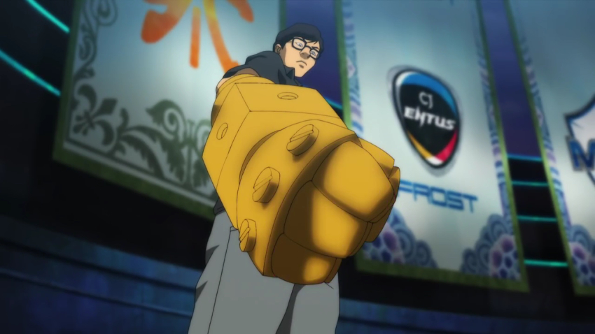 1boy, blitzcrank, cj_entus, cj_entus_frost, cosplay, glasses, league_of_legends, logo