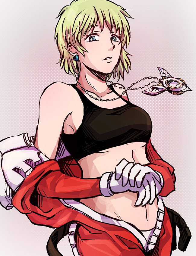 1girl, aina_saharin, blue_eyes, earrings, gundam, gundam_08th_ms_team, jewelry, looking_at_viewer