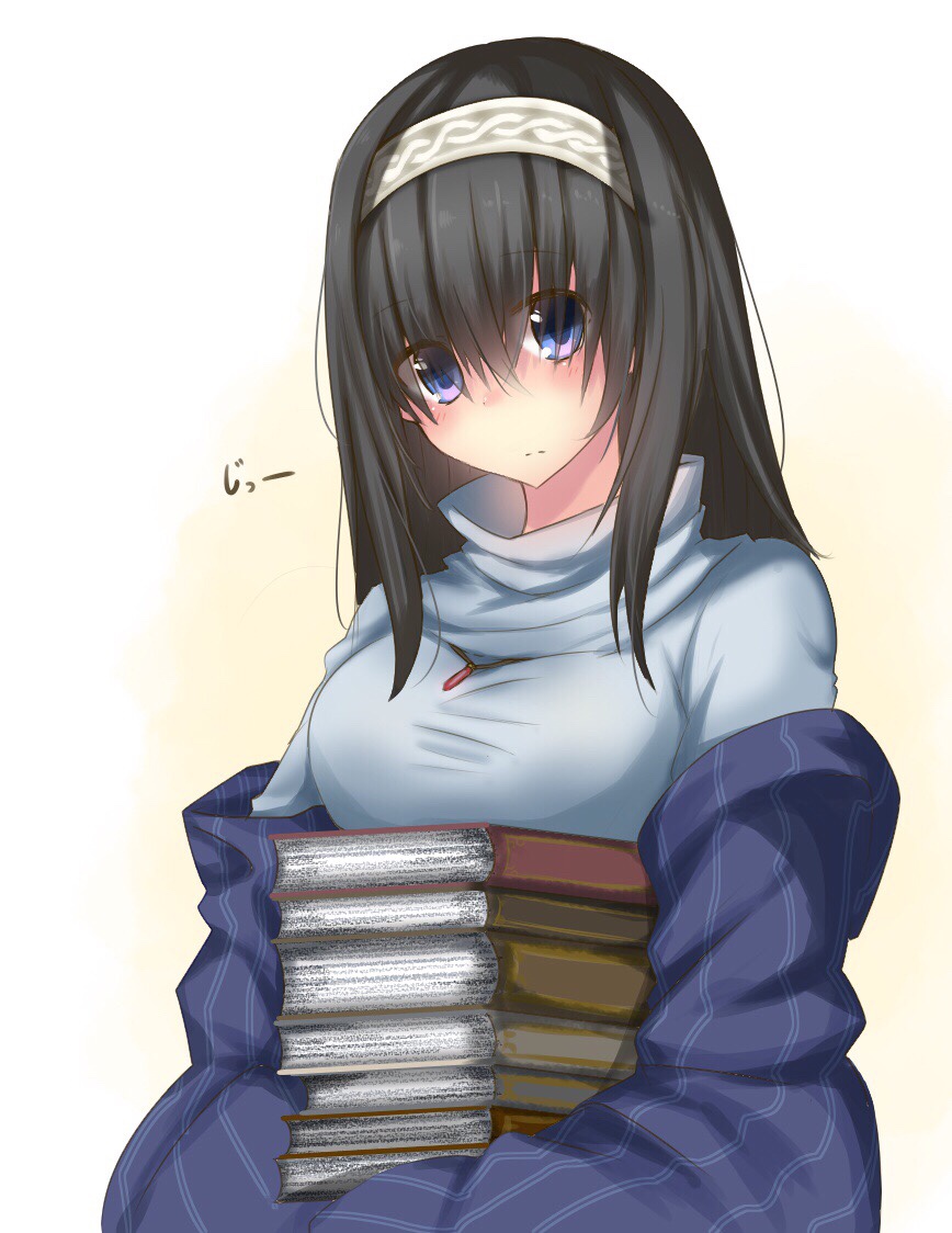 0141daihuku, 10s, 1girl, :|, bad_id, bad_pixiv_id, black_hair, blue_eyes