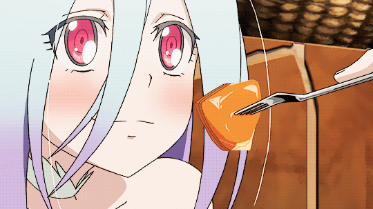 1girl, animated, animated_gif, blue_hair, comet_lucifer, felia_(comet_lucifer), female_focus, licking