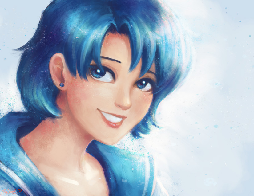 1girl, bishoujo_senshi_sailor_moon, blue_eyes, blue_hair, blue_sailor_collar, blue_theme, brittany_fuerst, earrings