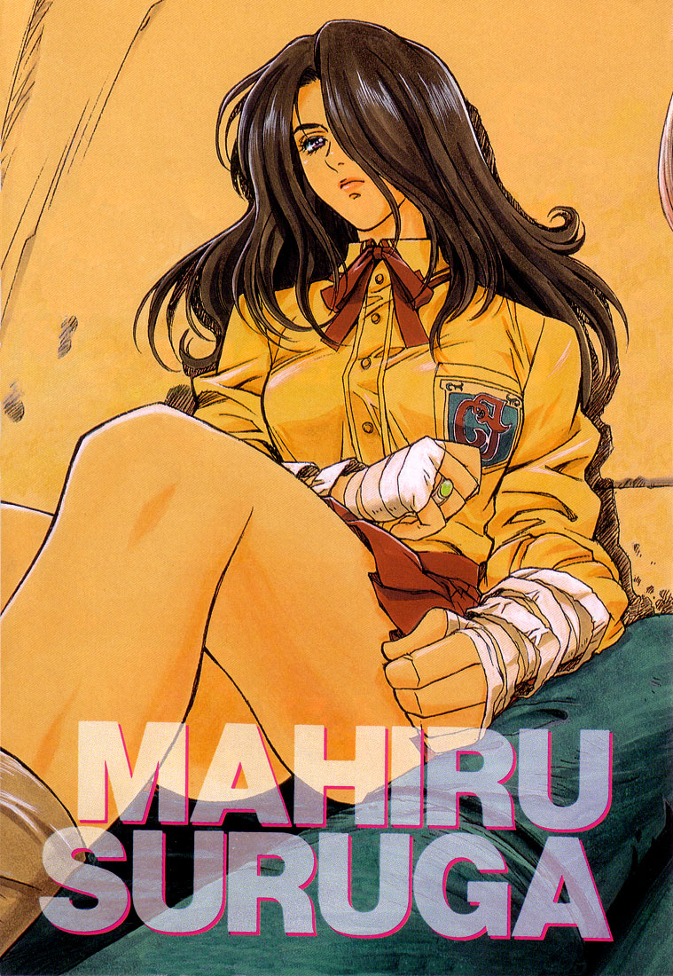 1girl, ass, bandages, black_hair, breasts, female_focus, jewelry, kobayashi_hiyoko