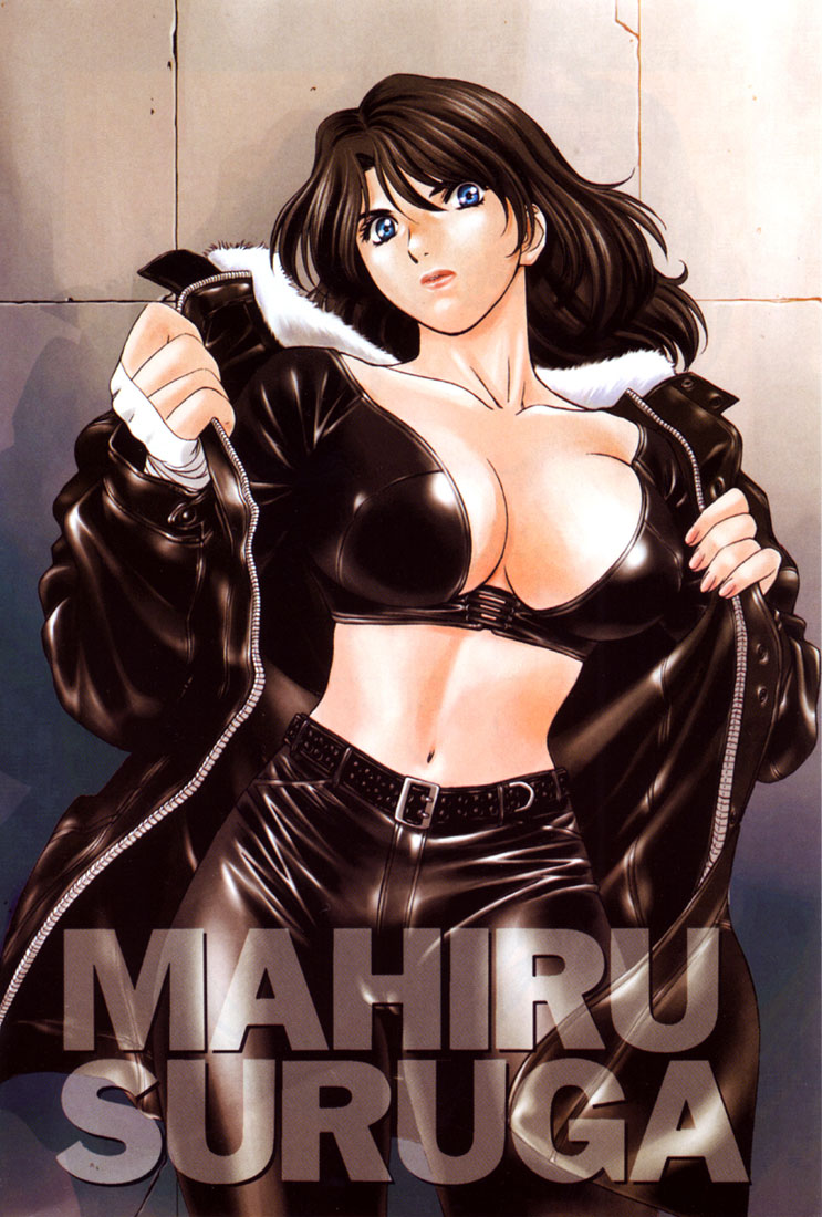 1girl, bandages, belt, black_hair, bra, breasts, center_opening, female_focus