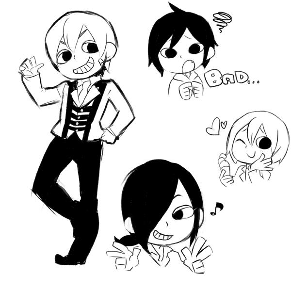 4boys, arsmagna, bad_id, bad_pixiv_id, bak_witt, bandaid, bandaid_on_face, bemani