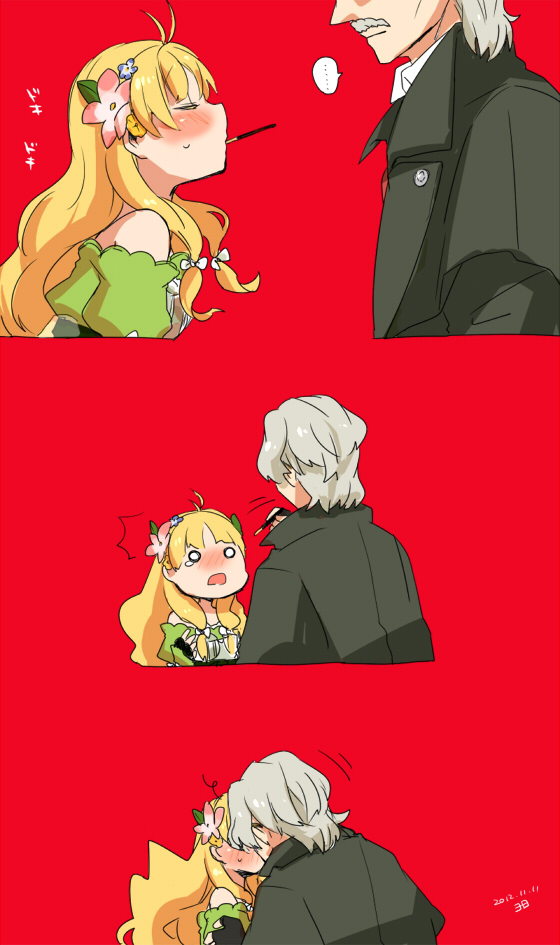 1boy, 1girl, 38kb_(38shiki), atelier_(series), atelier_ayesha, ayesha_altugle, blonde_hair, blush