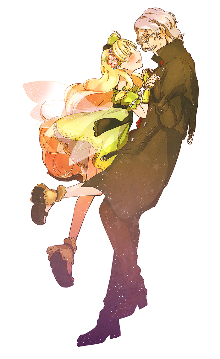 1boy, 1girl, 38kb_(38shiki), age_difference, atelier_(series), atelier_ayesha, ayesha_altugle, blonde_hair