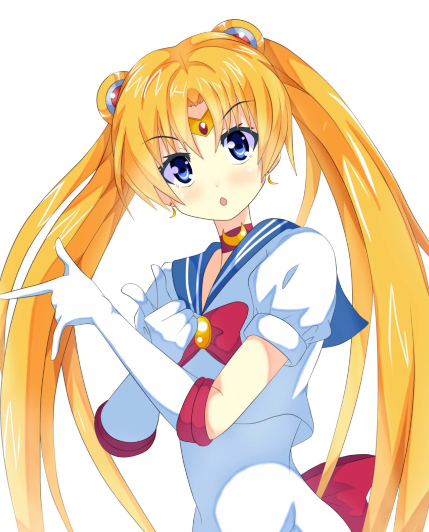 1girl, absurdres, bishoujo_senshi_sailor_moon, blonde_hair, blue_eyes, blue_sailor_collar, choker, double_bun