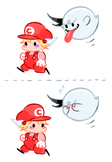 2boys, 70491014_(argon-1014-), bad_id, bad_pixiv_id, boo_(mario), caesar_anthonio_zeppeli, chibi, cosplay