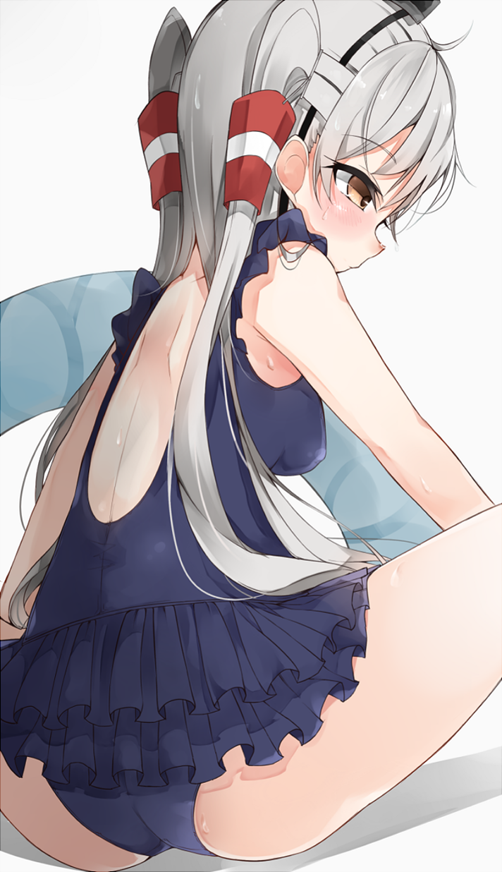 10s, 1girl, amatsukaze_(kancolle), bad_id, bad_twitter_id, blush, breasts, brown_eyes