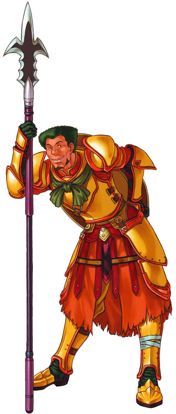 1boy, armor, armored_boots, beard, boots, dark-skinned_male, dark_skin, devdan_(fire_emblem)