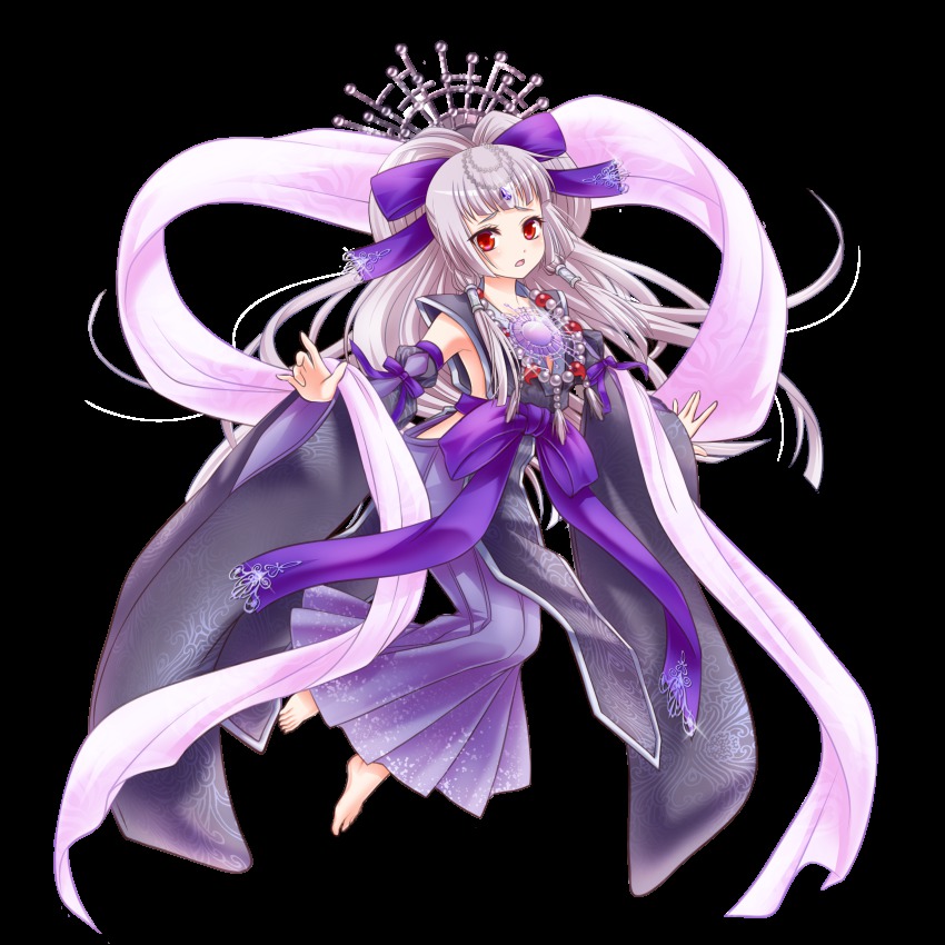 1girl, absurdres, barefoot, blush, dark_amaterasu, detached_sleeves, fantasy, feet