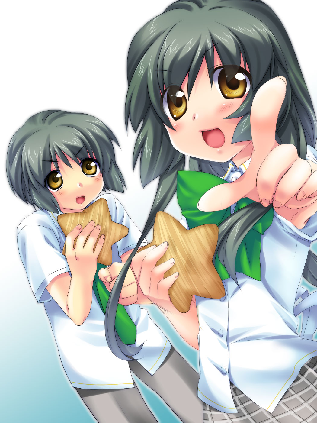 00s, 1boy, 1girl, clannad, dual_persona, genderswap, genderswap_(ftm), highres, ibuki_fuuko, ibuki_fuutarou, satomi_yoshitaka, starfish