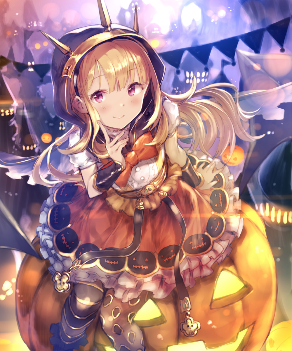 10s, 1girl, blonde_hair, cagliostro_(granblue_fantasy), cagliostro_(halloween)_(granblue_fantasy), en@rain, female_focus, granblue_fantasy