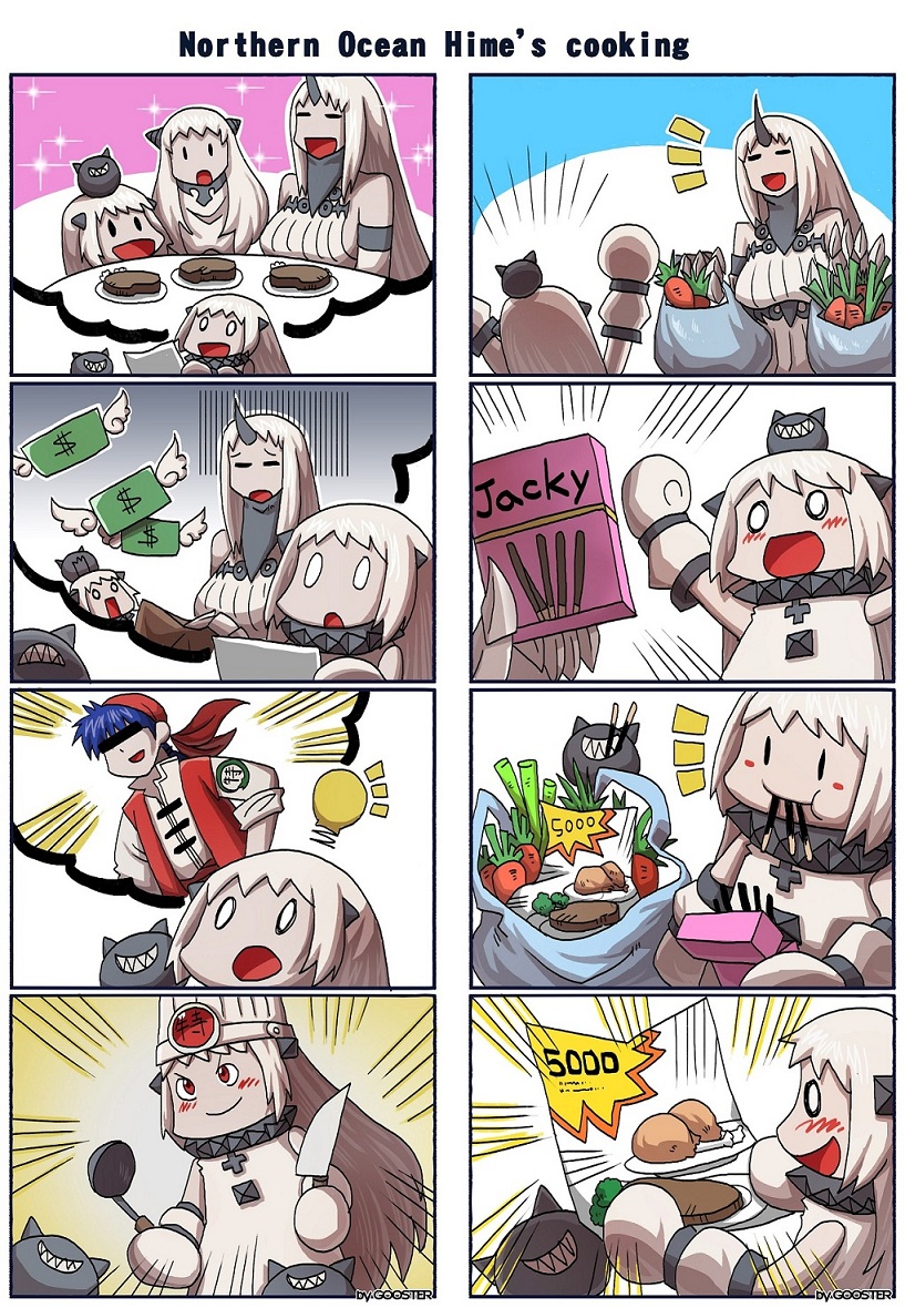 >:), 10s, 4koma, :d, =_=, abyssal_ship, airfield_princess, bar_censor