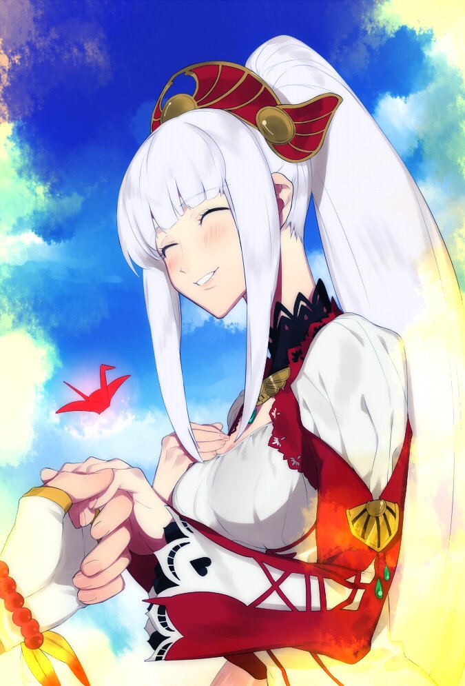 10s, 1girl, bad_id, bad_twitter_id, closed_eyes, female_focus, fingerless_gloves, gloves