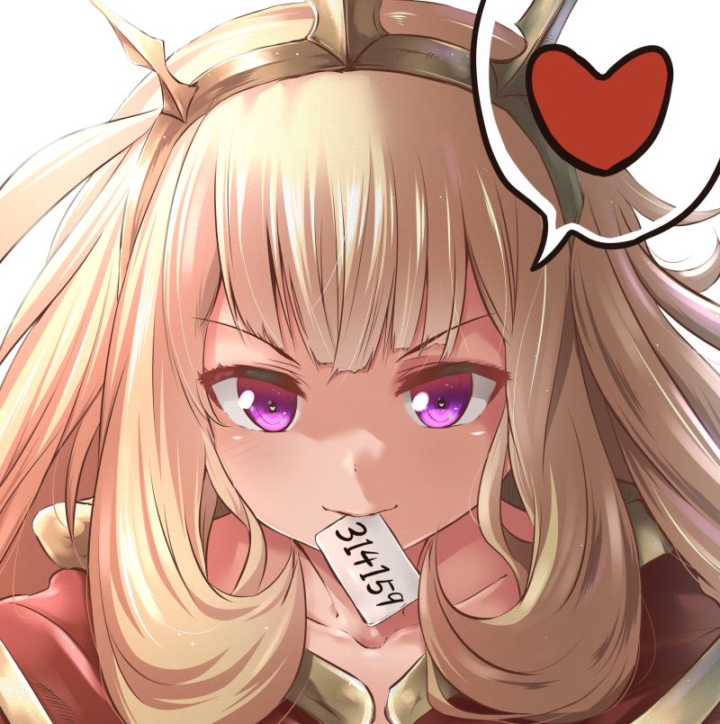 >:), 10s, 1girl, blonde_hair, cagliostro_(granblue_fantasy), collarbone, crown, female_focus