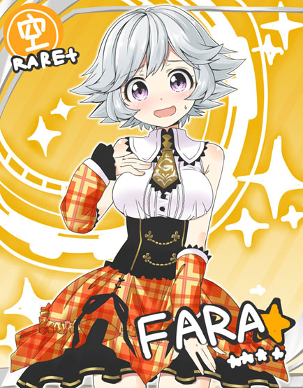 1girl, azuma_ezu, black_ribbon, blush, breasts, card_(medium), card_parody, character_name