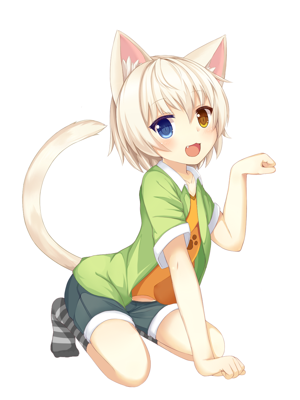 1boy, animal_ears, blue_eyes, blush, cat_boy, cat_ears, cat_tail, colored_eyelashes