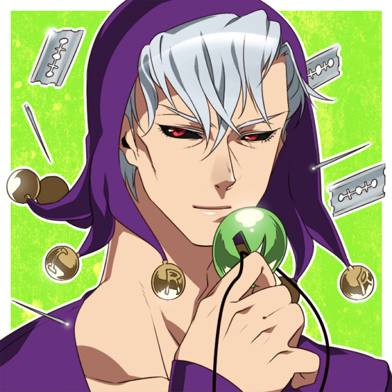 1boy, black_sclera, colored_sclera, grey_hair, hokuto_shun, jewelry, jojo_no_kimyou_na_bouken, male_focus