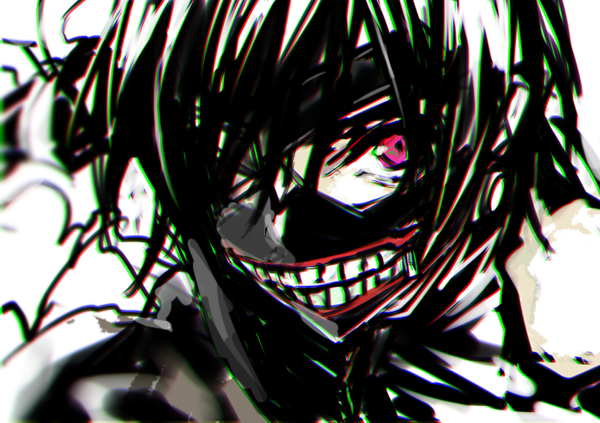 1boy, black_hair, blurry, blurry_background, chromatic_aberration, code_geass, cosplay, creayus