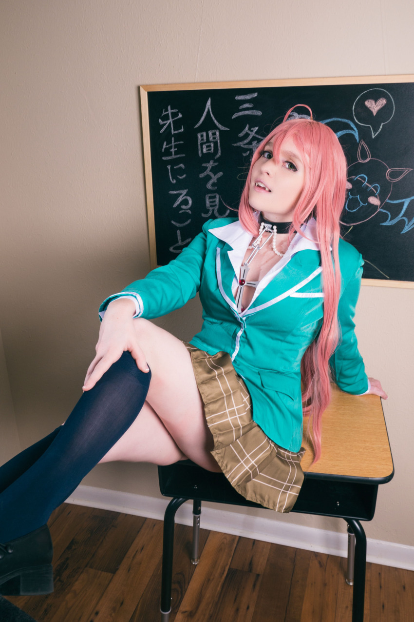 1girl, akashiya_moka, akashiya_moka_(cosplay), cosplay, female_focus, highres, legs, photo_(medium)