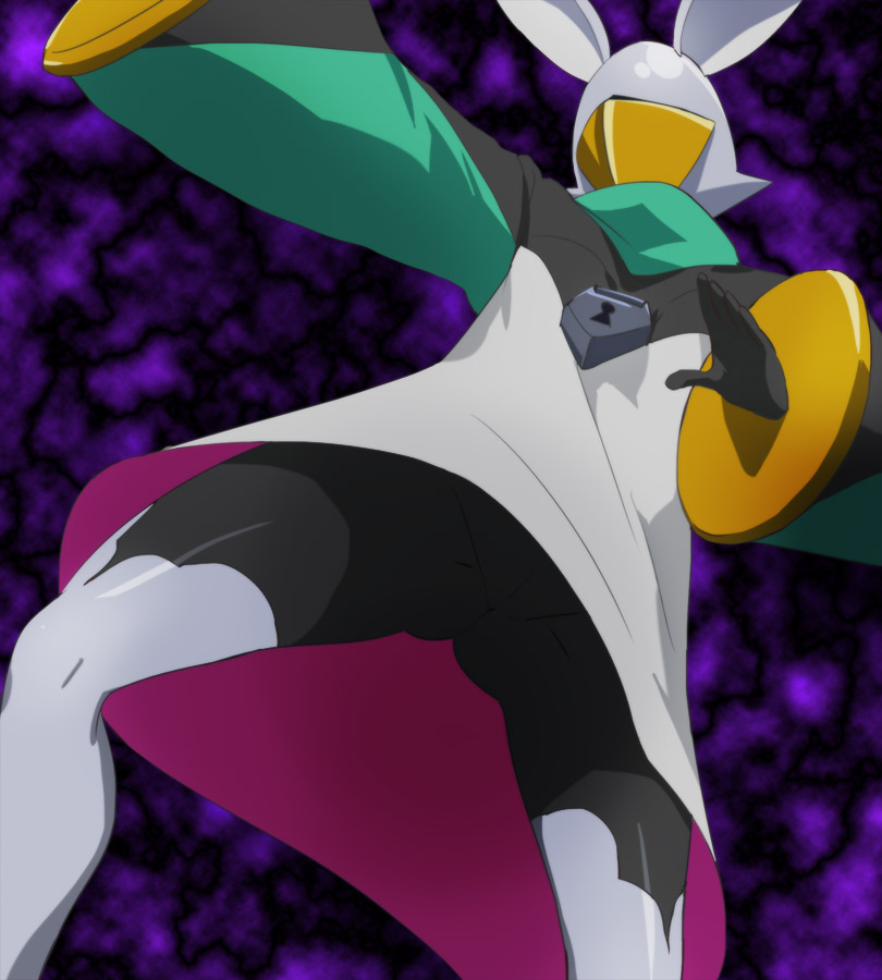 1girl, black_gloves, dress, female_focus, gloves, go!_princess_precure, haruyama_kazunori, helmet, pantyhose, precure, purple_background, solo, stop_(precure)