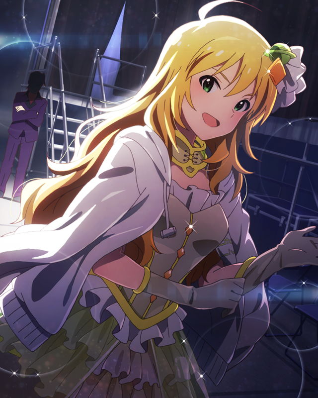 10s, 1boy, 1girl, ahoge, alternate_costume, blonde_hair, blush, character_name