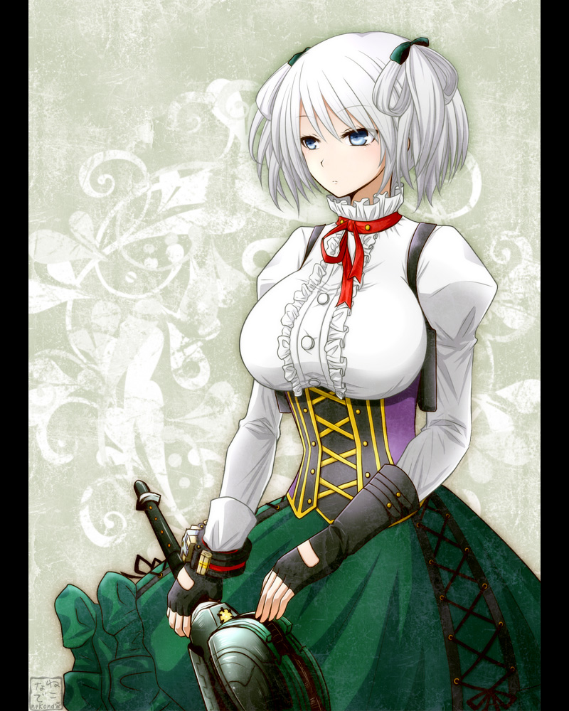 10s, 1girl, breasts, ciel_alencon, corset, female_focus, god_eater, god_eater_2:_rage_burst